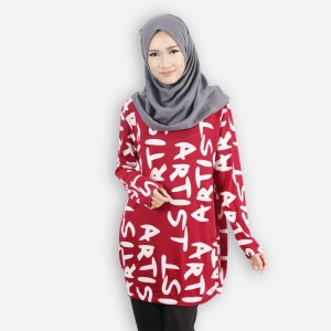 rcx-2070-rd-fun-color-baggy-blouse-red-cfd